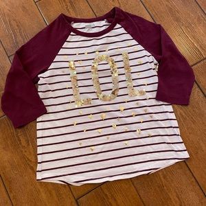 Crazy 8•LOL•sequin shirt•size 6